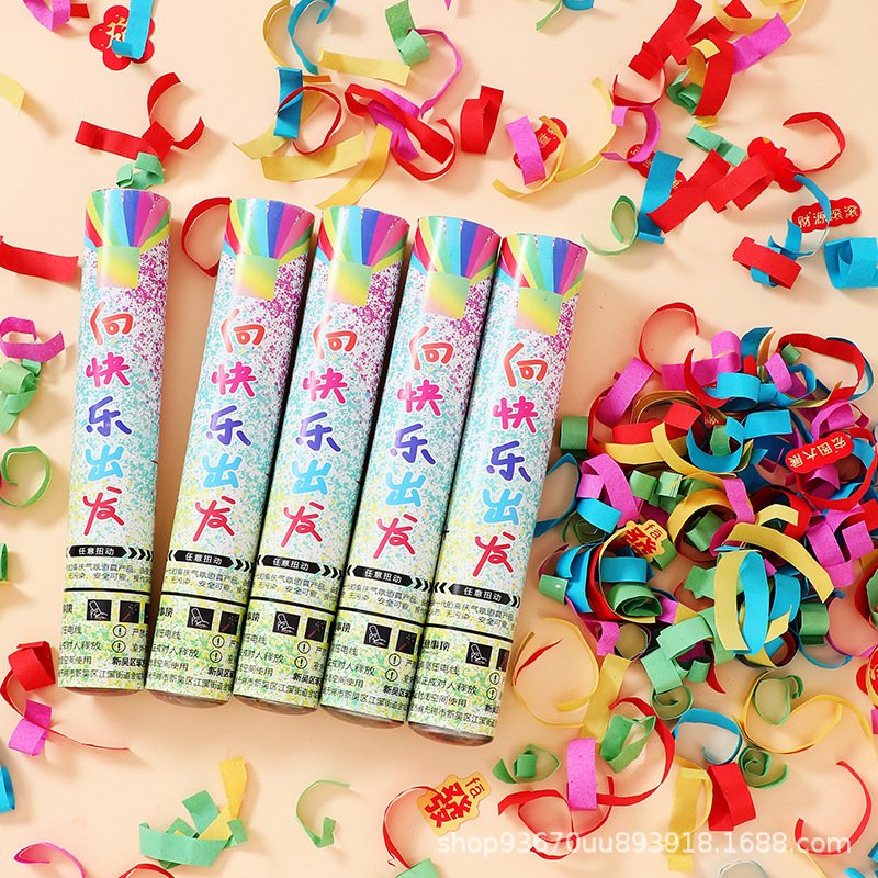 Tubo de confeti de pétalos, tubo de confeti para transmisiones en vivo, confeti de cinta portátil, cañón de confeti de cumpleaños, cañón de confeti láser de estrellas, lentejuelas, cañón de confeti para compromiso y boda