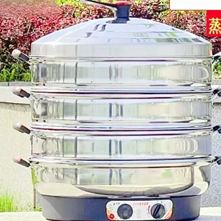 蒸笼电蒸锅大容量特大号五层高档电蒸锅扣肉电蒸笼家用全自动多层