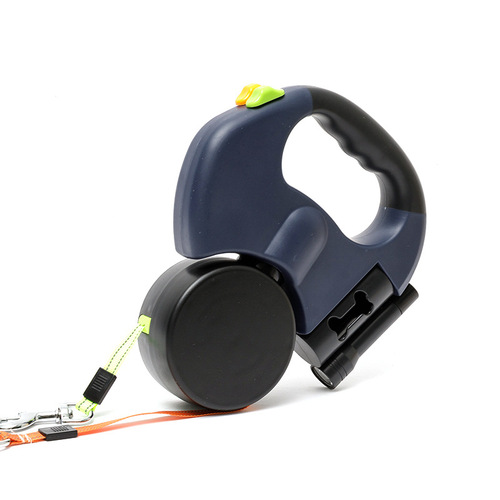 1-Tow-Dog Leash for Medium and Small Dogs, Suitable for Puppies and Spitz, Dual-Head Automatic Retractable Dog Rope