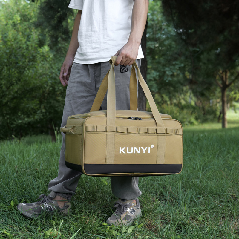 Bolsa táctica de campamento al aire libre multifuncional impermeable de gran capacidad antichoque horno de tarjeta bolsa de almacenamiento de herramientas 900D tela de Oxford