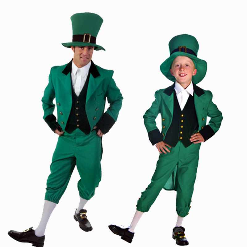 Halloween Classic Irish Swallowtail Uniform Adult Irish Fairy Cosplay Party Costume