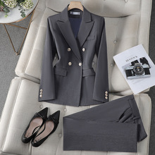 职业西装套装女高级感大码女士面试正装轻职场穿搭西服外套工作服