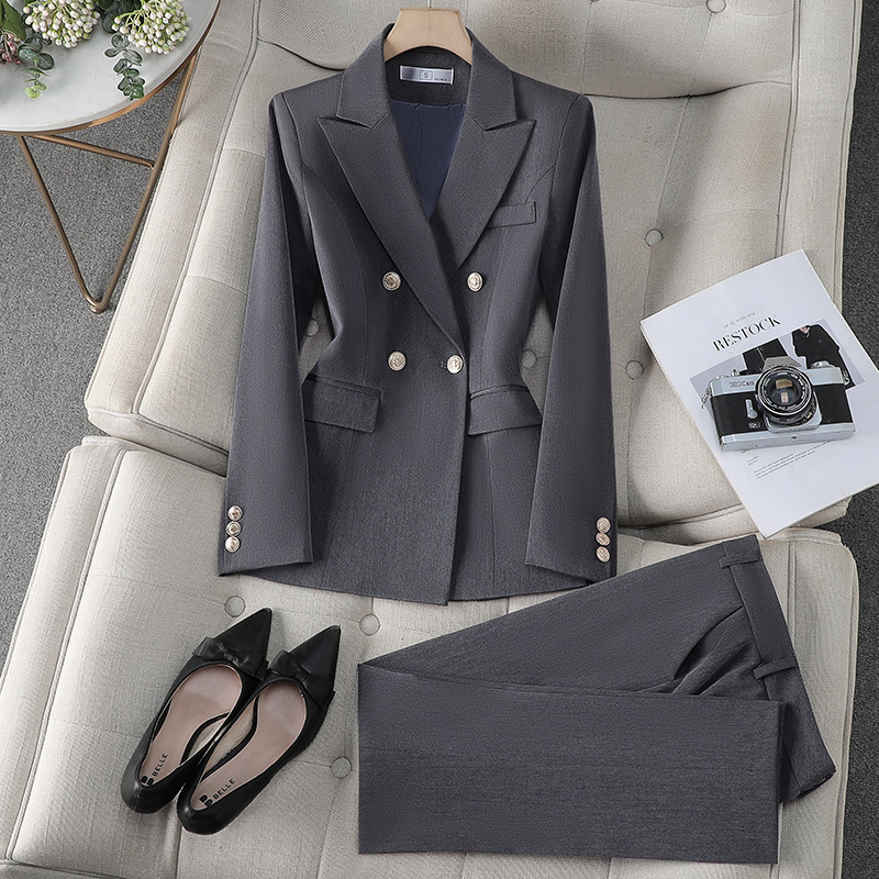 职业西装套装女高级感大码女士面试正装轻职场穿搭西服外套工作服