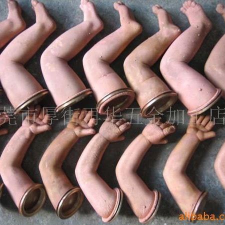 搪胶模油炉模泥样蜡样雕刻热搪五金模注公仔头手脚娃娃玩具模具