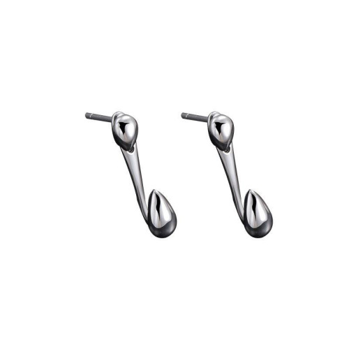 Stud earrings for men trendy niche personality men's earrings ins personality men's single water drop back-hanging boys' earrings