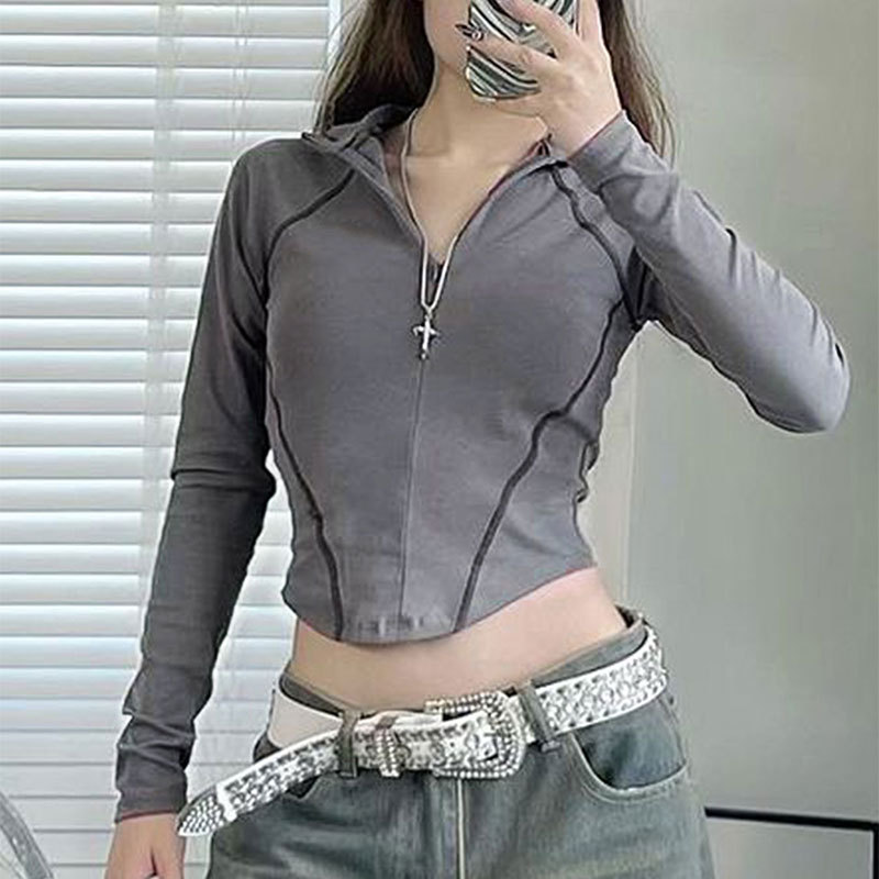 Demi-season retro long-sleeve