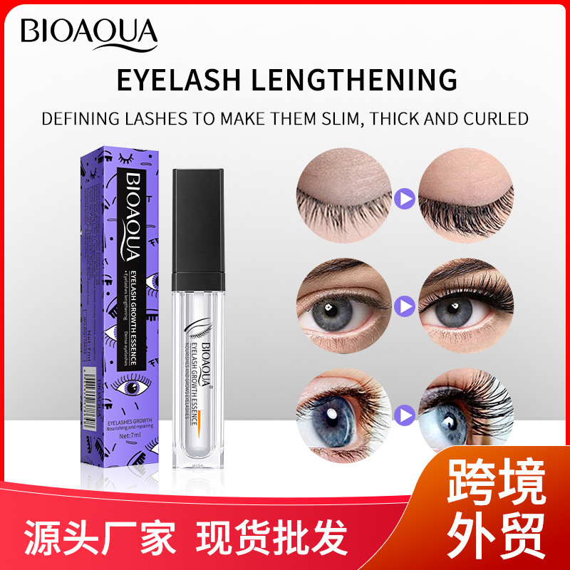 Full English Bioaoua Eyelash Slimming Liquid, Long, Thick and Curled, Not Easy to Fade, Mascara Makeup Cross-Border Export