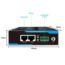 单路千兆PoE分离器工业级bt标准DC/DC接口 6KV防雷 最大输出60W