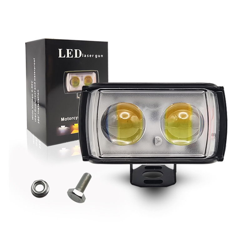 Luz LED luminosa de tres lados, luz de motocicleta intermitente, faro, luz LED de alto brillo impermeable