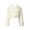 Winter colored down jacket with zipper for leisure, top, 2022 sample, drawstring, European style