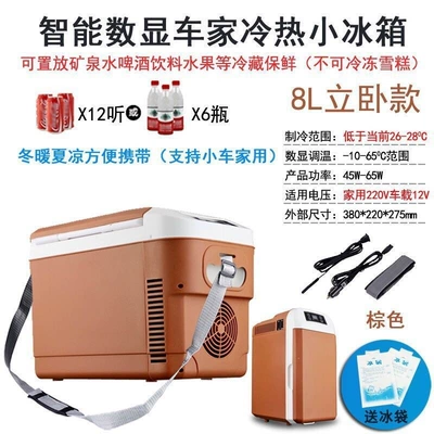 Soyuducular 12V for Car and Home Use - 8l-brown-12220v-dual-purpose-refrigeration-model-without-freezing