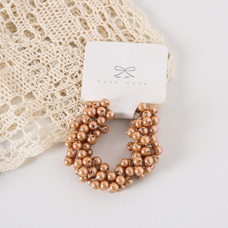 Fashion Solid Color Imitation Pearl Beaded Hair Tie 1 Piece display picture 6