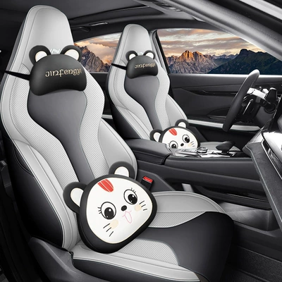Modelə uyğun (Original) oturacaq örtükləri: Changan Univ Seat Covers, Sports - quicksand-white-cartoon-version-note-model-year-rear-all-inclusive