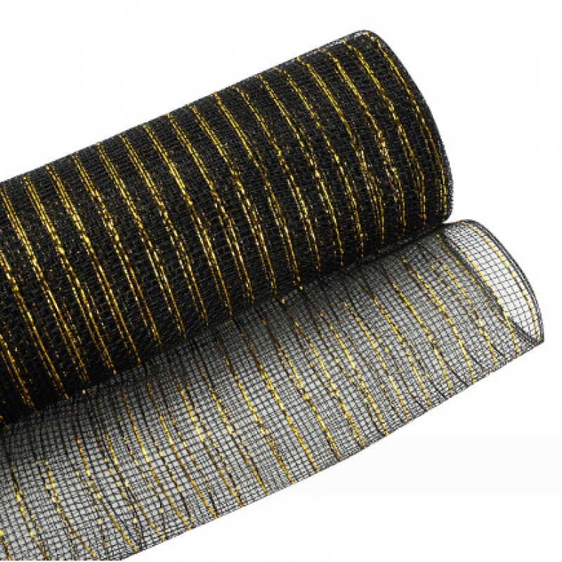 블랙 PP+글리터*직경 9cm*26cm 10야드/롤, 즉시 사용 가능