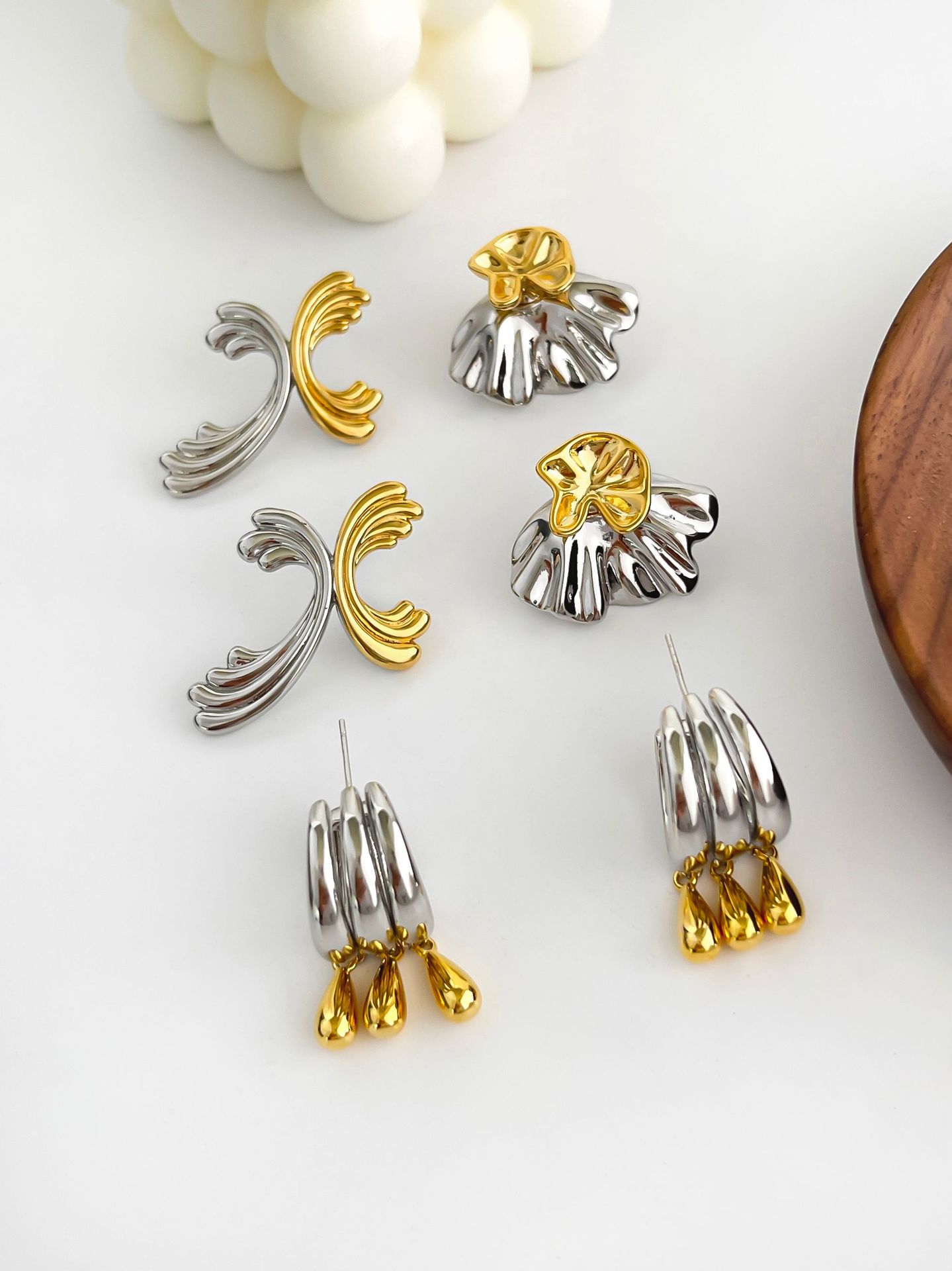 Drop Earrings, Ear Studs Classification Geometric Copper Simple Style Streetwear Drop Earrings Ear Studs