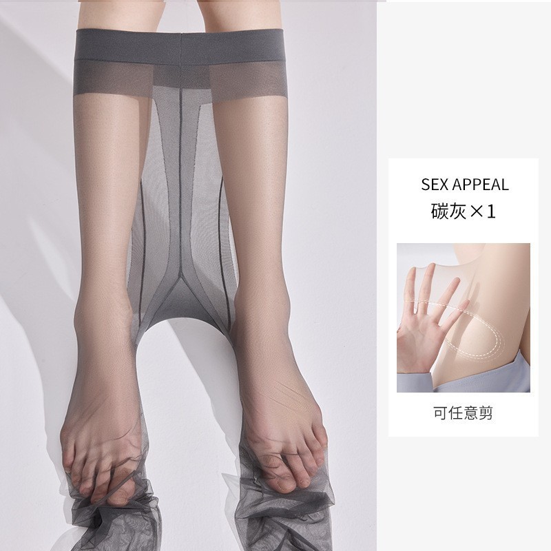 シンプルな女性用ストッキング、春秋用ショート丈クリスタルシルク、耐摩耗性ミドル丈黒色・肌色、夏用耐引っ掛かりソックス、ロングストッキング|undefined