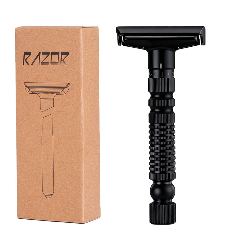 Amazon's Popular Manual Razor 6-Level Sharpness Adjustable Metal Old-Fashioned Razor Razor Manual