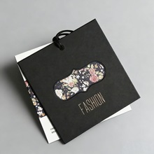 高档服装吊牌定制女装复古棉麻帆布吊卡定做LOGO衣服标签挂牌现货