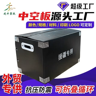 跨境塑料PP中空板服装周转箱抗压防震支持定制折叠式中空板物流箱