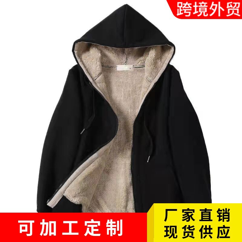 Europe and the United States large size women's cross-border spot Amazon 2022 autumn and winter hooded loose sweater women's plush coat