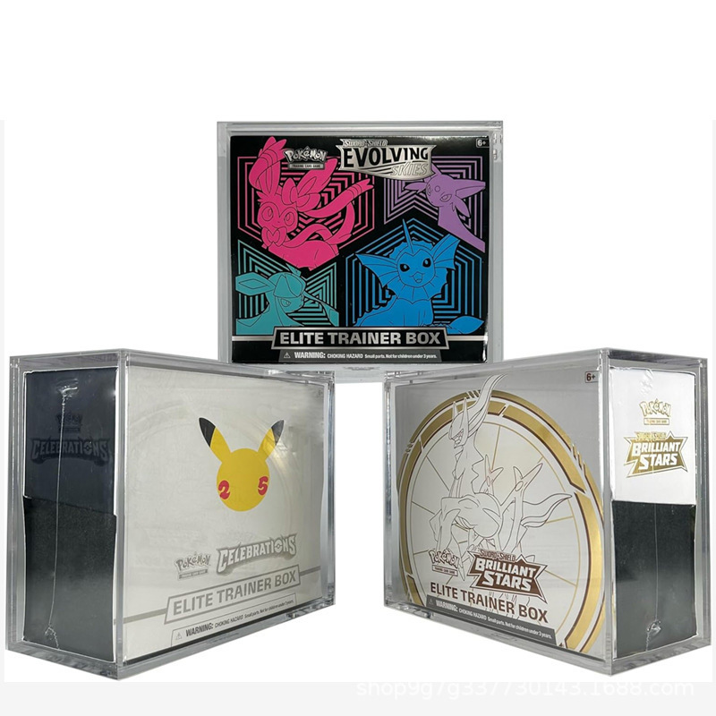 Acrylic Pokemon Card Box Pokemon Game Card Gift Upc Epb Booster Elite Magnet Box Acrylic Pokemon Card Box Pokemon Game Card Gift Upc Epb Booster Elite Magnet Box