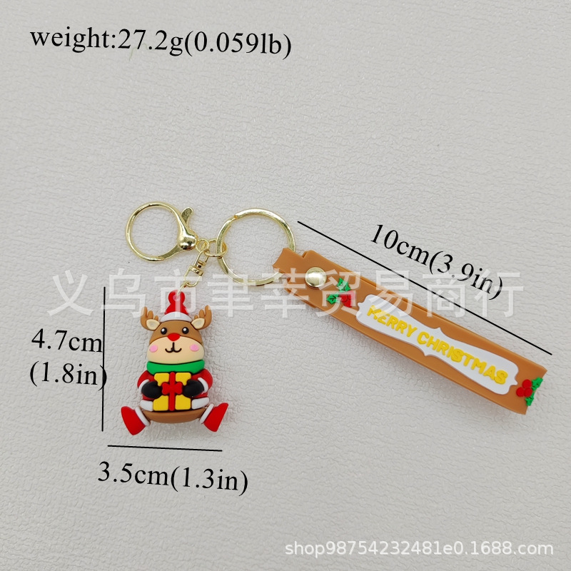 Nueva SERIE DE Navidad llavero colgante muñeco de nieve muñeca Santa Claus árbol de Navidad llavero accesorios al por mayor