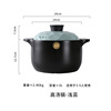 钻石盖-浅蓝 3L高身砂锅
