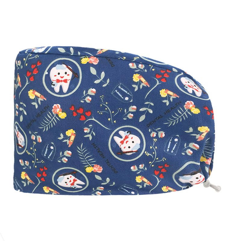 Tapa quirúrgica tapa de la enfermera femenina tapa redonda de algodón puro sala de operaciones tapa especial médico tapa de trabajo puntera transpirable hombres y mujeres