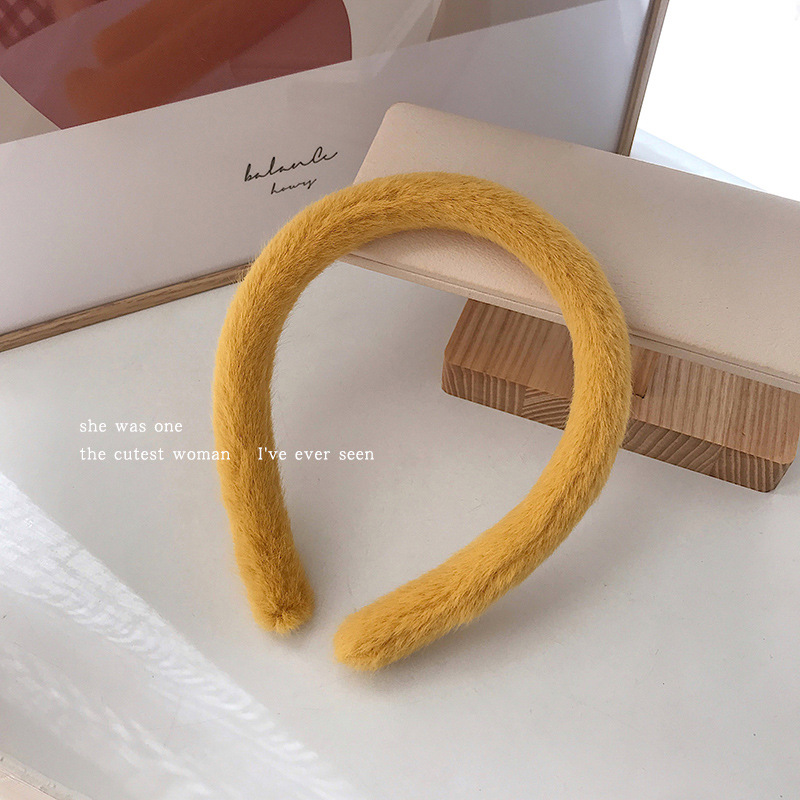 Otoño e Invierno diadema de felpa de alto grado diadema francesa hembra Mori Hada pelo paquete versátil estilo coreano peludo horquilla tocado