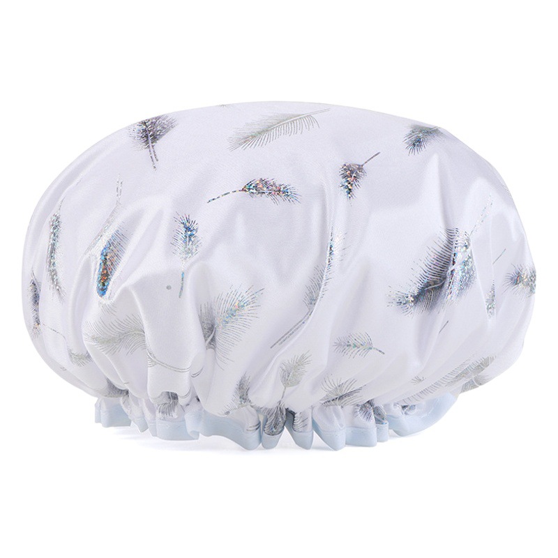 Double-Layer Shower Cap, Bath Hood, Household Women's Winter Shower Cap, Kidsren's Hair Cover, Kitchen Anti-Oil Fume Hair Mask, Special Ear Protection