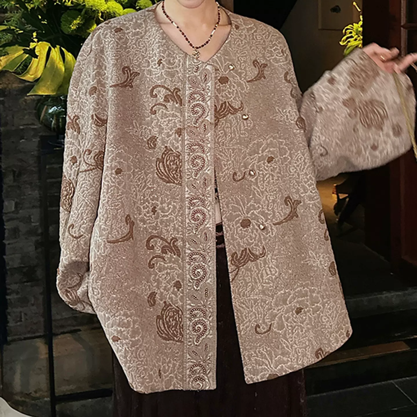 【凛冬】立体提花棒球服外套2025秋季新款时髦宽松外套女