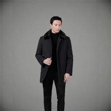 派克服男黄金貂内胆皮草尼克服高端男装商务大毛领可拆卸羽绒服男