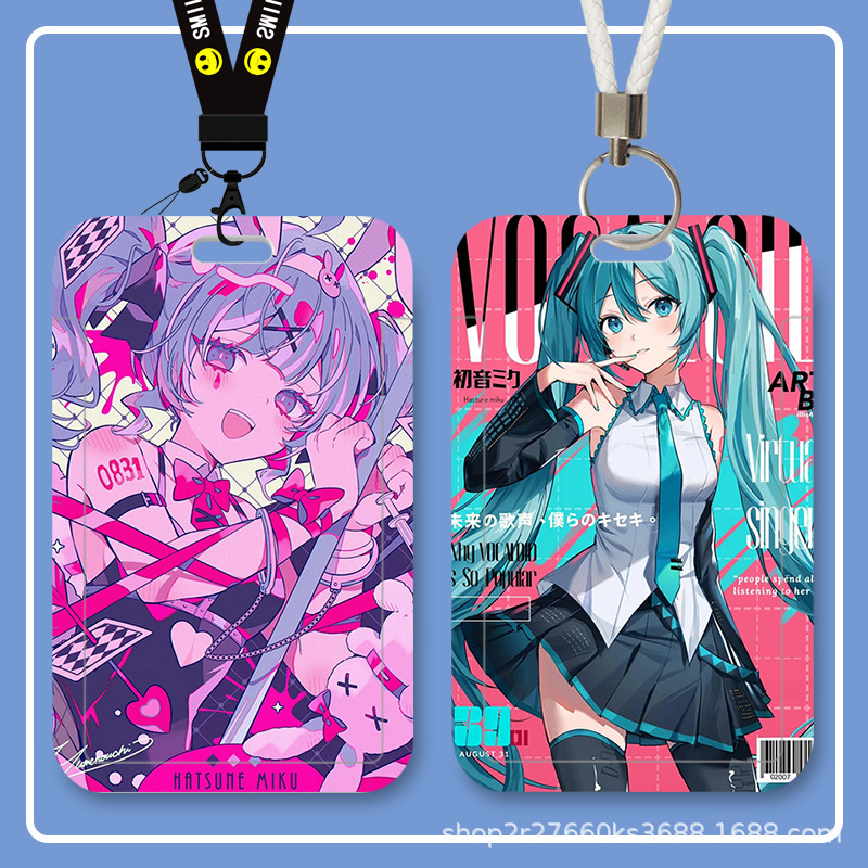 Hatsune Miku Peripheral Student Sliding Rice Card Bus Card Id Card Protective Cover Access Control Campus Card Holder Storage Hatsune Miku Peripheral Student Sliding Rice Card Bus Card Id Card Protective Cover Access Control Campus Card Holder Storage
