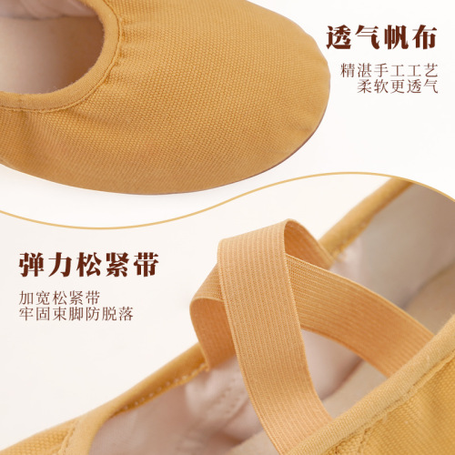 Dance teacher shoes outdoor adult mid-heeled female belly classical ethnic modern dance practice without lace-up ballet dance