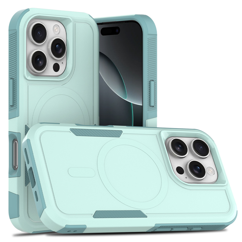 Aplicable en stock para Apple 16 Pro todo incluido 2 en 1 succión magnética anti-caída embarque de la caja del teléfono móvil lado de la caja antideslizante