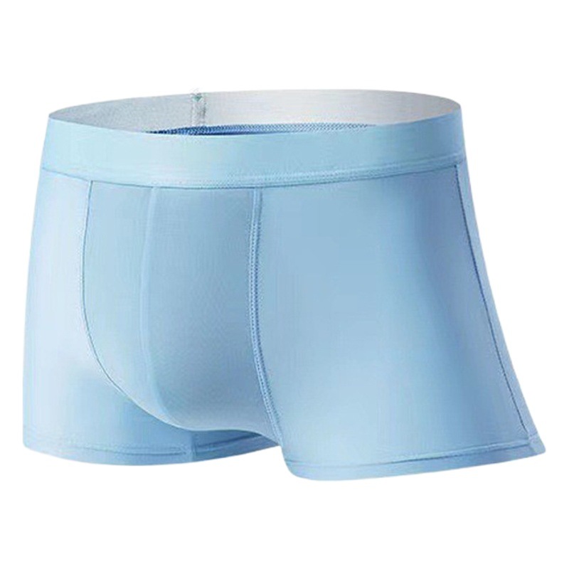 Entrega de ropa interior para hombres de seda de hielo verano ultrafino transpirable antibacteriano juvenil hombres Boxer shorts cabeza suministro transfronterizo