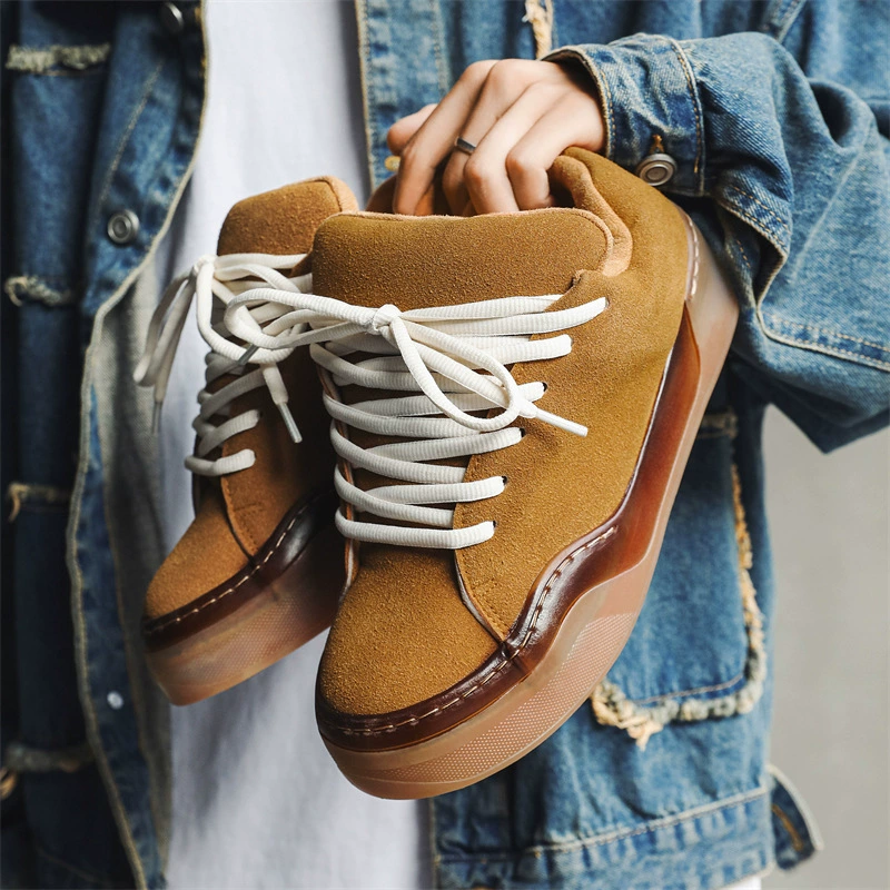 Мужская обувь 2024 зимний новый тренд ретро повседневный дикий молодежный спортивный хлеб на толстой подошве Пешие туфли