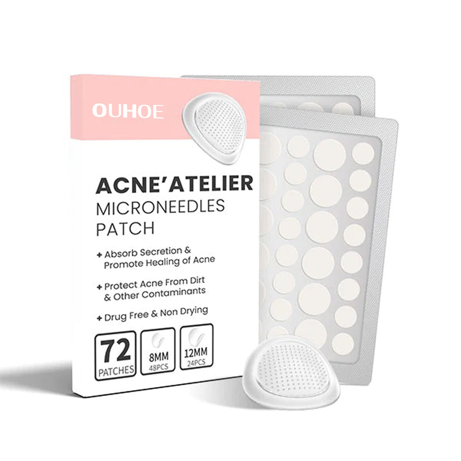 OUHOE – Patch réparateur de rougeurs du visage, nettoyant les Pores, hydratant et lissant, Patch contre l'acné de la peau_voghion.com