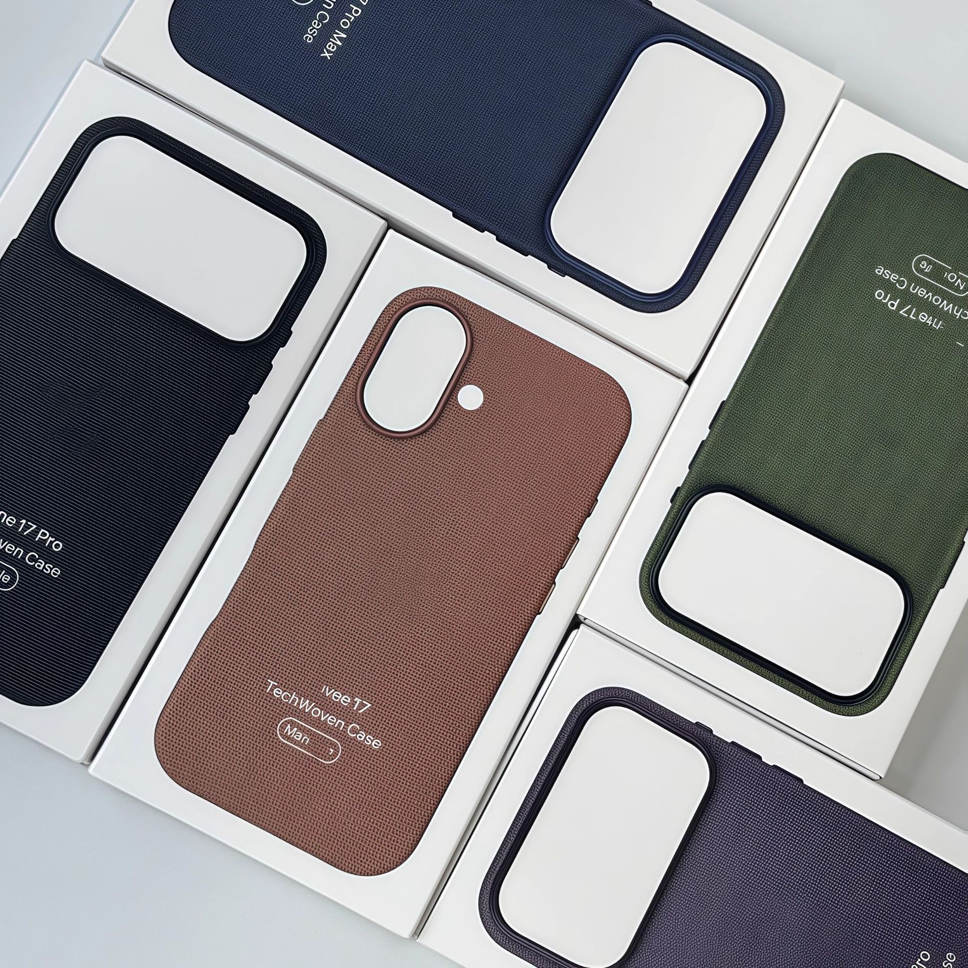Vevd stoff mobildeksel til iphone 17 pro max magnetisk beskyttelse_voghion.com