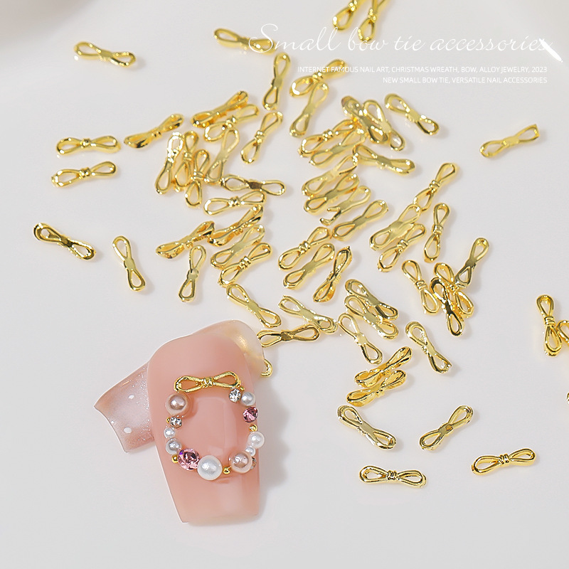 Mini Lazo para Decoración de Uñas con Circonita, Aleación, Nuevo 2025, Pequeño Lazo para Decoración de Uñas, Venta al por Mayor image 3