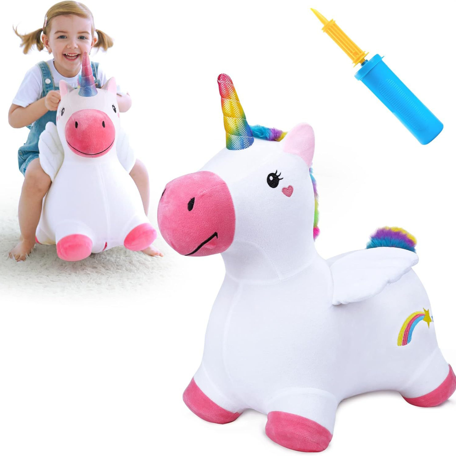 plush rubber inflatable toy for jumping PVC