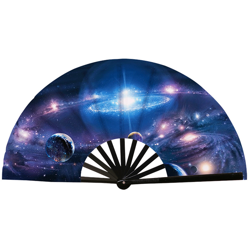 Abanico Plegable de Kung Fu de Plástico, Colorido, para Conciertos y Fiestas