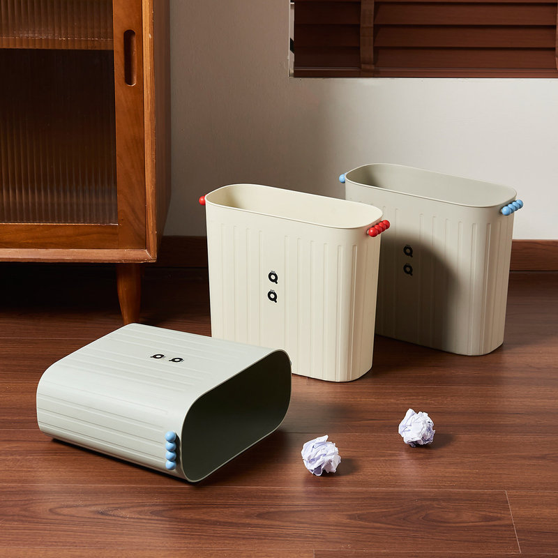 Trash Can for Home Use in Bathroom, Toilet, Kitchen, Without Lid, Stylish Design, Narrow Model for Toilet Gaps, Large Capacity Wastebasket Trash Can for Home Use in Bathroom, Toilet, Kitchen, Without Lid, Stylish Design, Narrow Model for Toilet Gaps, Large Capacity Wastebasket