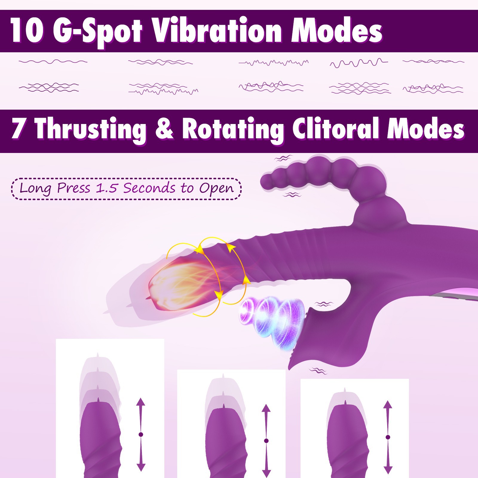 Women's Electric Heated Suction, Telescoping, Swinging Masturbator — Licking Vagina Vibrating Wand, Adult Product—Amazon, Drop Shipping