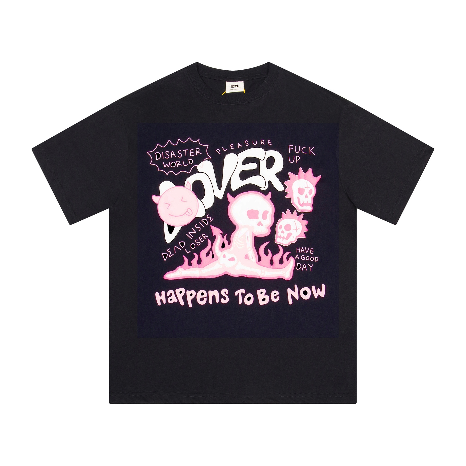 Broken Planet T-shirt Happens To Be Now Skeleton Black