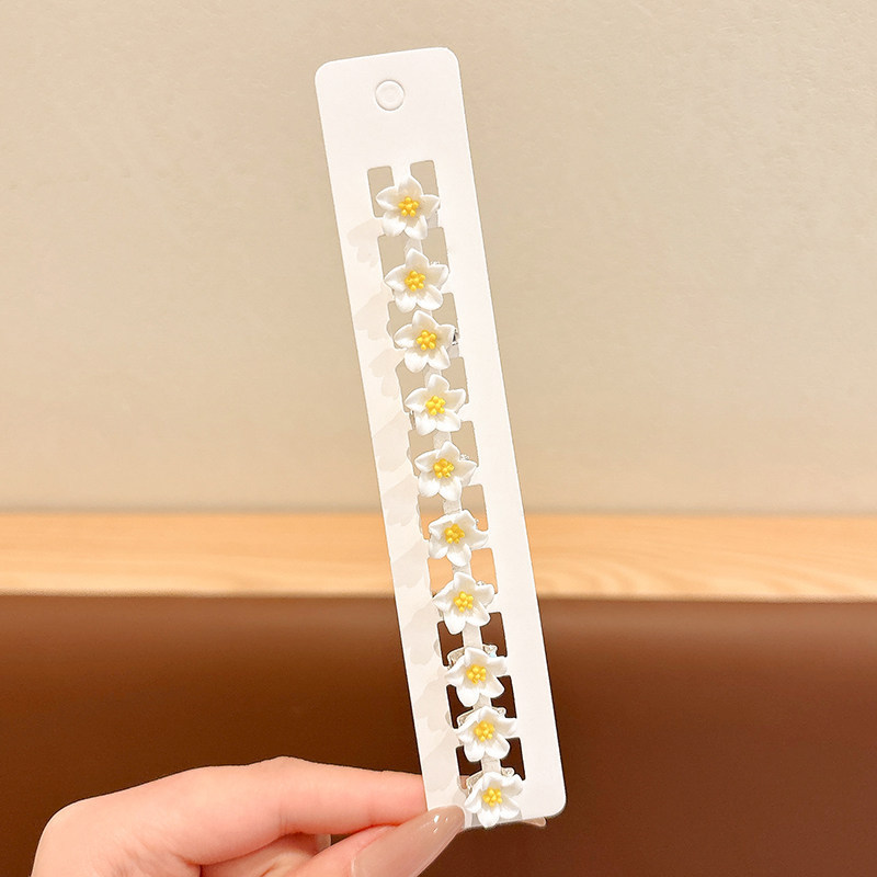 6# Lily White/Yellow, juego de 10 piezas, aproximadamente 1,5 cm