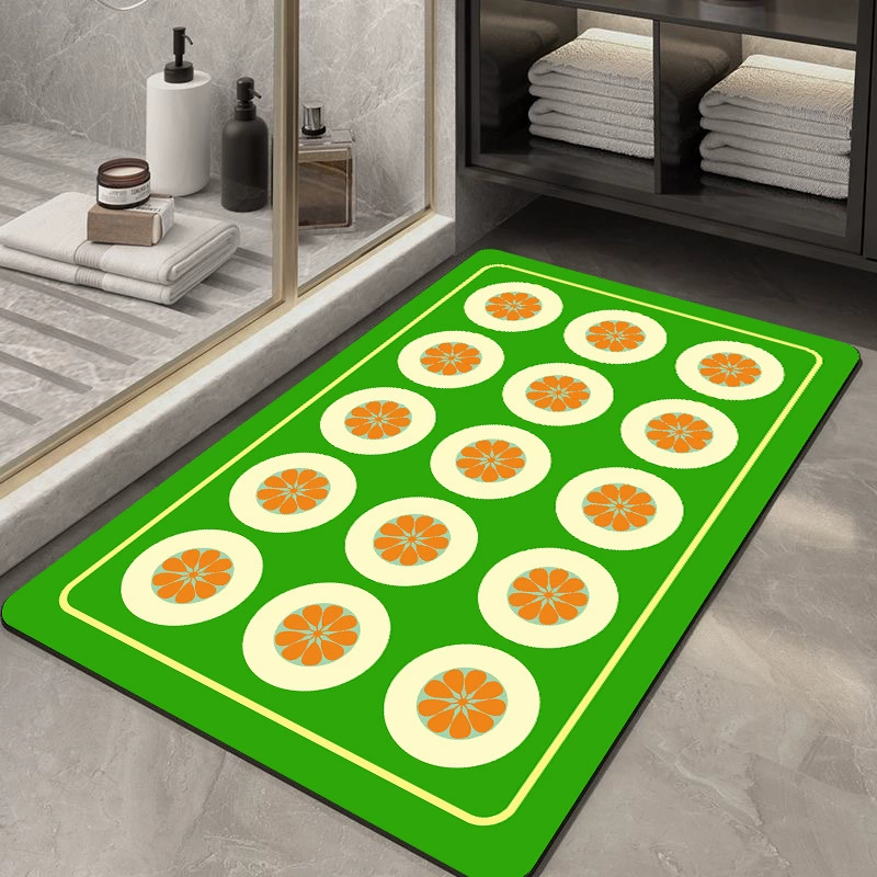 Технологическая ткань Мягкий диатомовый грязевой коврик Впитывающий коврик для ванной комнаты Противоскользящий коврик Коврик для ванной комнаты Кухонный коврик Бытовой дверной коврик