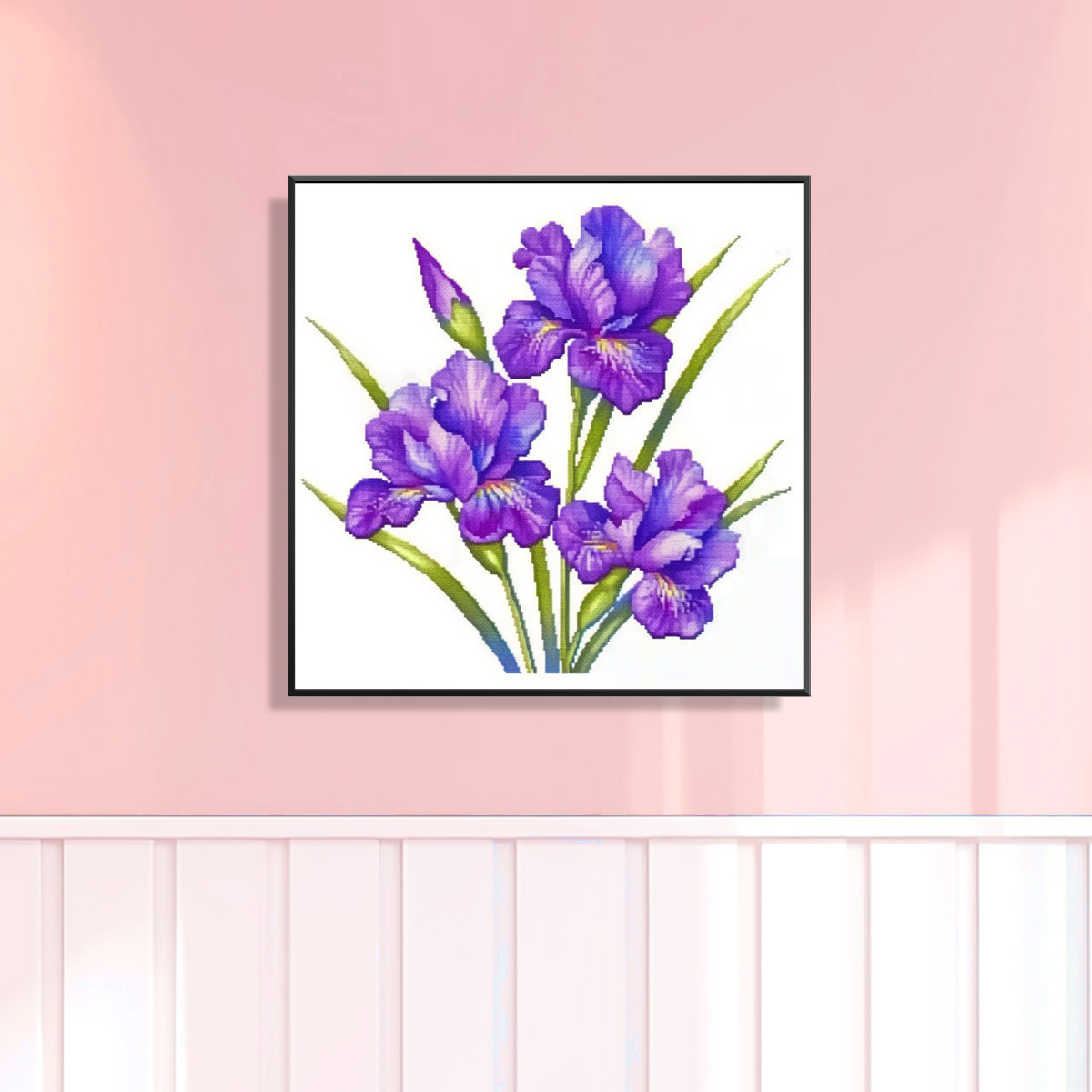 Mona Lisa real crocifismo flor de cola 2024 nuevo pequeño flor simple dibujo de bordado decorativo a mano