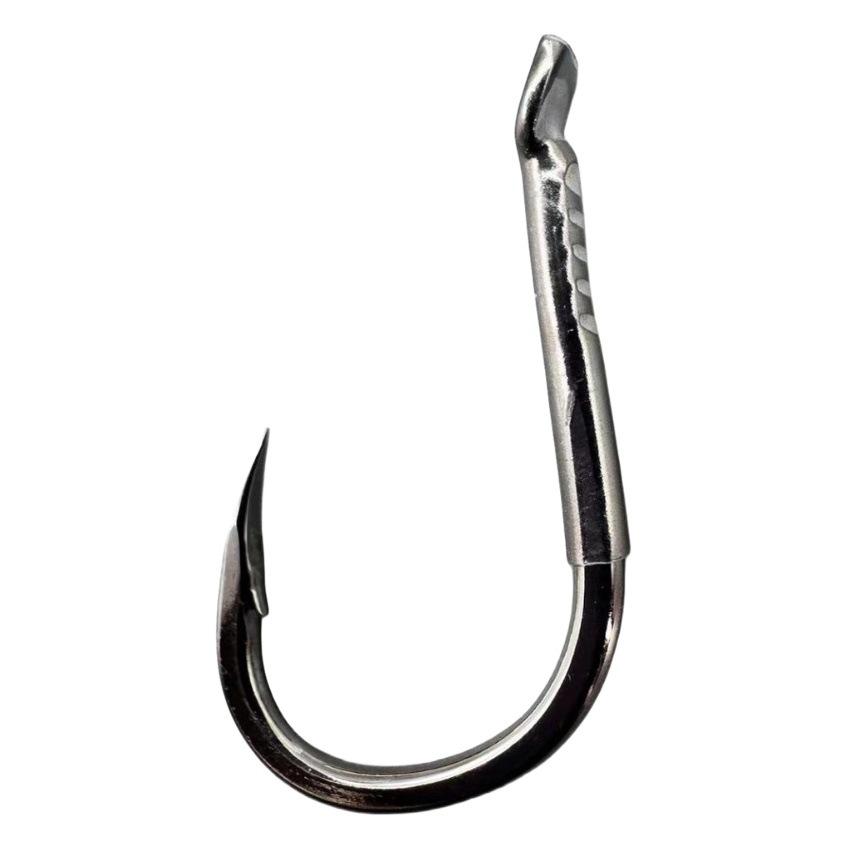Black King Kong 3X reinforced green fish hook giant hook bulk black blue fish black Wan label fish hook straight mouth crooked mouth blood groove hook tip big