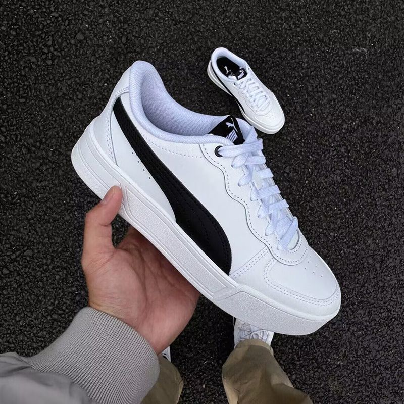 Pure original nuevo PM arroz blanco hombre y mujer pareja casual zapatos blancos SKYE deportivo multifuncional anti-deslizante zapatos de patineta de altura